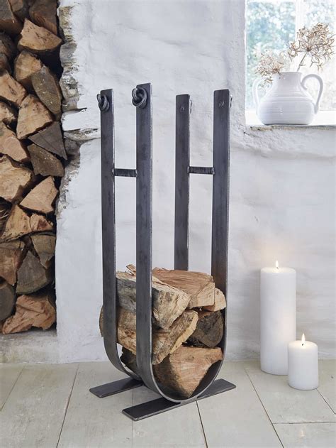 wrought iron log store